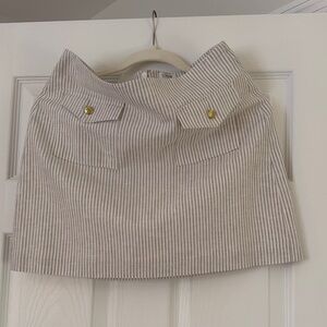 J. Crew Beige and Cream Striped Skirt
